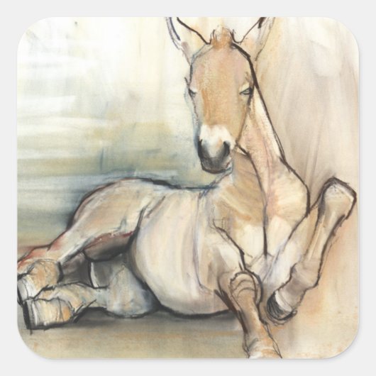 Foal 2012 vierkante sticker (Voorkant)