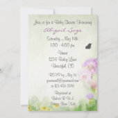 Foal and Butterfly Horse Baby shower uitnodiging (Achterkant)