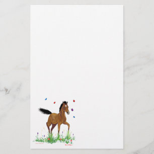 Foal en Butterflies Briefpapier