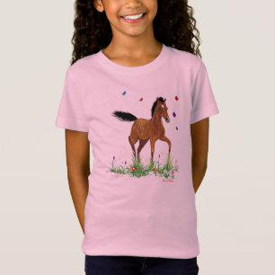 Foal en Butterflies Girls Baby T-shirt met dolfijn
