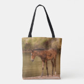 Foal in de rivier tote bag (Achterkant)