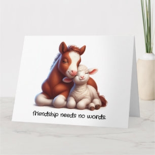 Foal & Lamb Beste vrienden delen een ontroerend mo Kaart