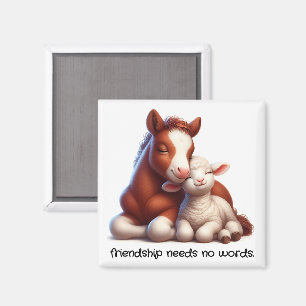 Foal & Lamb Beste vrienden delen een ontroerend mo Magneet