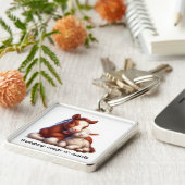 Foal & Lamb Beste vrienden delen een ontroerend mo Sleutelhanger (Zijkant)