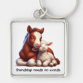 Foal & Lamb Beste vrienden delen een ontroerend mo Sleutelhanger