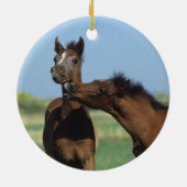 Foalen afspelen 2 keramisch ornament (Achterkant)