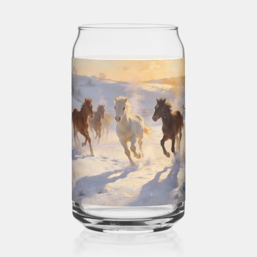 Foals at Play Blikvorm Glas (Achterkant)