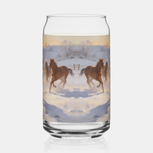 Foals at Play Blikvorm Glas (Links)