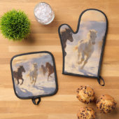 Foals at Play Ovenwant & Pannenlap Set (Top down)