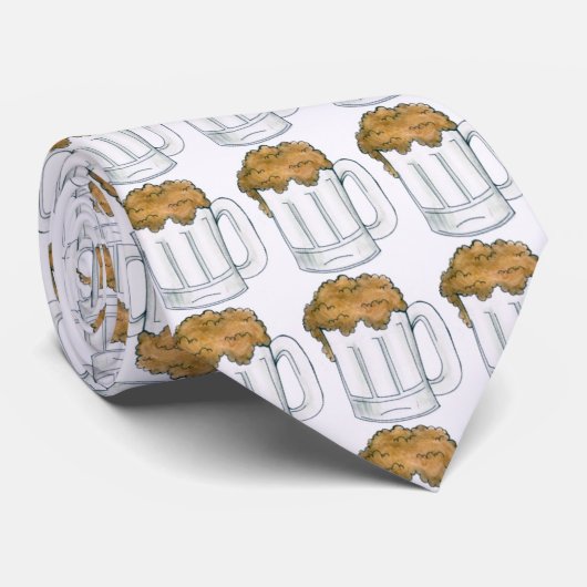 Foam Beer Stein Mok Mokken St. Patrick's Day Strop Stropdas (Opgerold)