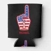 Foam Finger 4th of July Sports USA Blikjeskoeler (Voorkant)