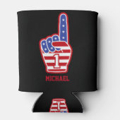 Foam Finger 4th of July Sports USA Blikjeskoeler (Achterkant)