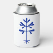 Foam Koelbox met een Blue Solid Sapling Blikjeskoeler (Blikje Achterkant)