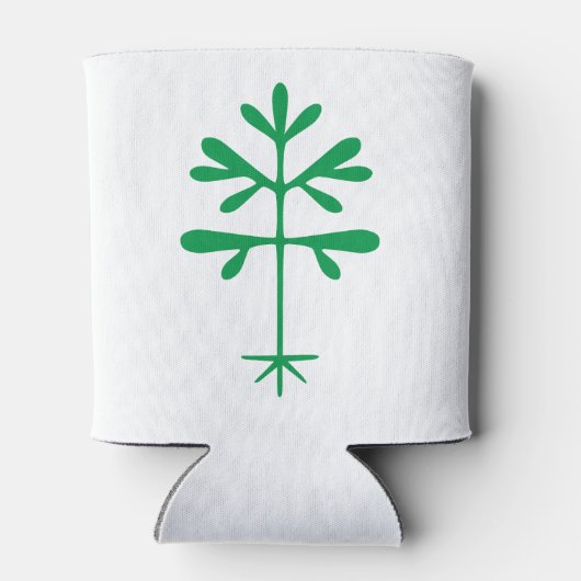 Foam Koelbox met een Green Solid Sapling Blikjeskoeler (Achterkant)