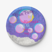 Foam Party Verjaardag Papieren Bordje (Voorkant)