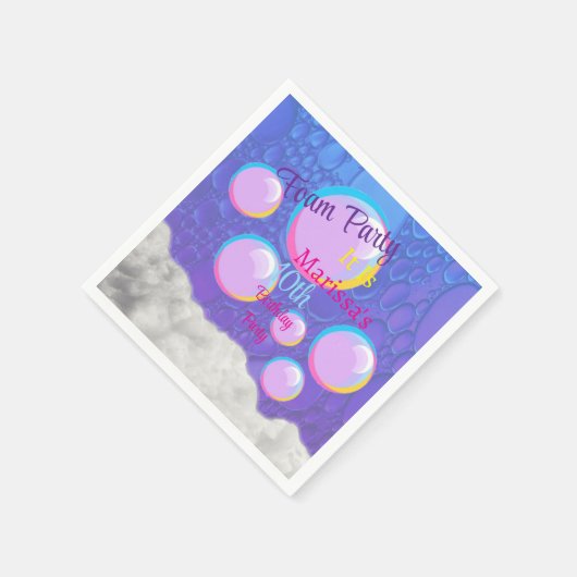 Foam Party Verjaardag Servet (Hoek)