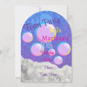 Foam Party verjaardagsuitnodigingen Kaart (Voorkant)