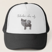 Foam Trucker Hat Chihuahua Vibes Trucker Pet (Voorkant)