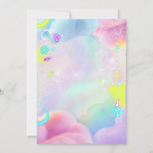 Foam verjaardagsuitnodiging kaart (Achterkant)