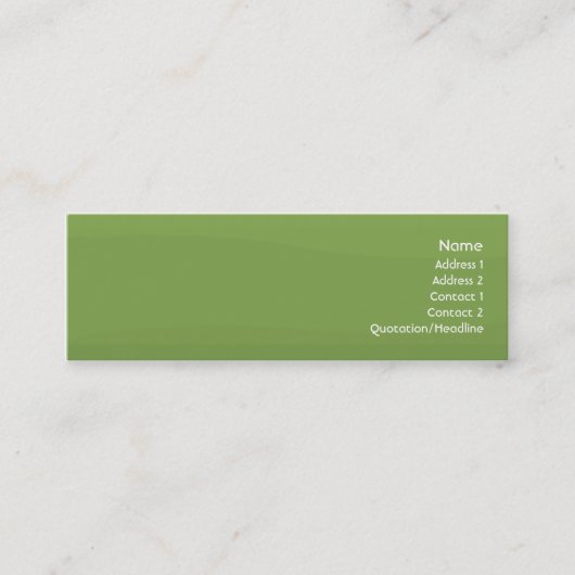 Foamgreen Waves - Skinny Mini Visitekaartje (Voorkant)