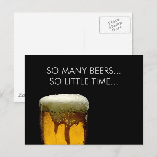 Foamy Beer Mok Briefkaart (Voorkant / Achterkant)