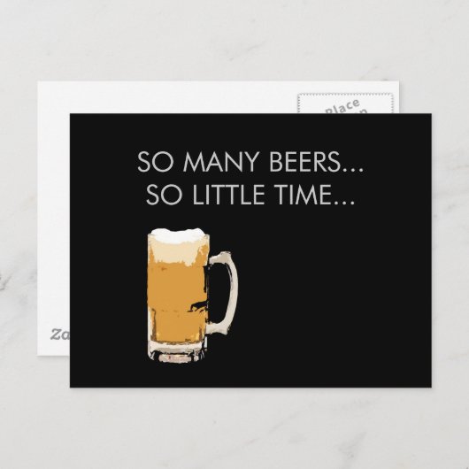 Foamy Beer Mok Briefkaart (Voorkant / Achterkant)