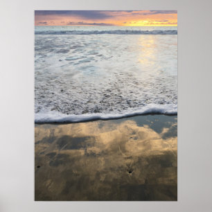 Foamy Waves bij Moonlight Beach Poster