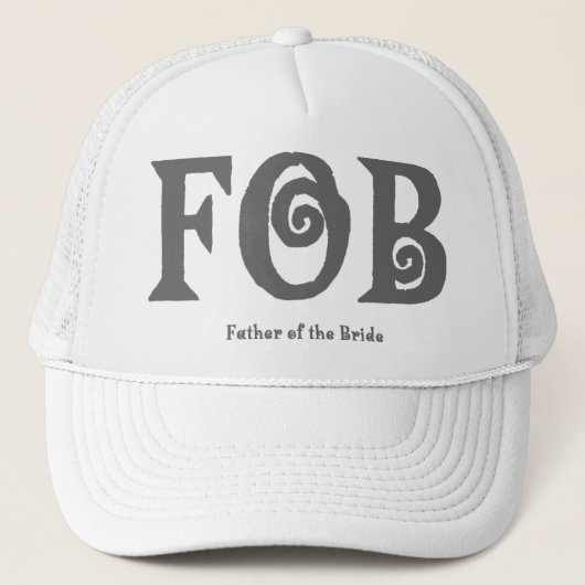 FOB "Vader van de Bride" Pet. Trucker Pet (Voorkant)