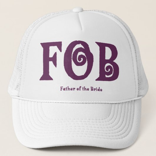 FOB "Vader van de Bride" Pet. Trucker Pet (Voorkant)