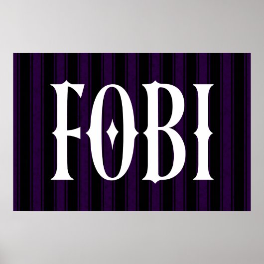 FOBI Angst om opgenomen te worden in antisociale H Poster (Voorkant)