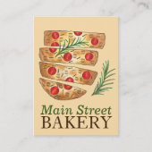 Focaccia Bread Breadmaking Italy Bakery Chef Visitekaartje (Voorkant)