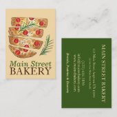 Focaccia Bread Breadmaking Italy Bakery Chef Visitekaartje (Voorkant / Achterkant)
