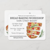 Focaccia Brood Brood bakken Bakkerij Bakworkshop Kaart (Voorkant / Achterkant)