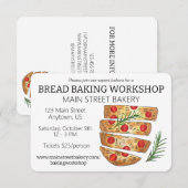 Focaccia Brood Broodmaken Bakkerij Bakworkshop Kaart (Voorkant / Achterkant)