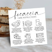 Focaccia Broodverzorgingsgids Minimal Logo Bakery Vierkante Visitekaartje