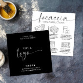 Focaccia Broodverzorgingsgids Minimal Logo Bakery Vierkante Visitekaartje