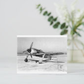 Focke Wulf FW190 Fighter op de Tarmac Briefkaart (Staand voorkant)