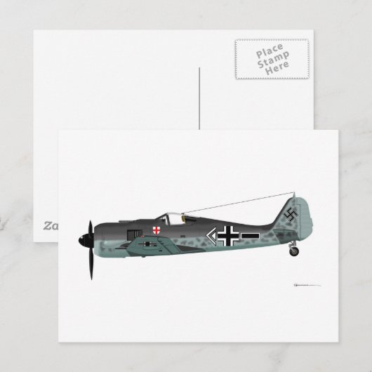 Focke-Wulf FW-190 Briefkaart (Voorkant / Achterkant)