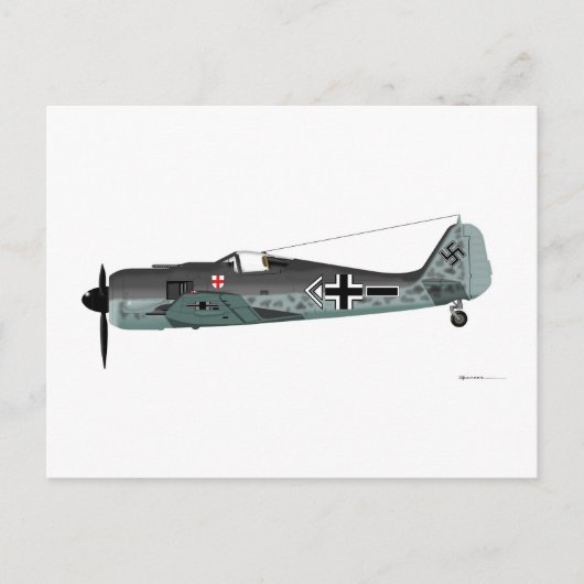Focke-Wulf FW-190 Briefkaart (Voorkant)