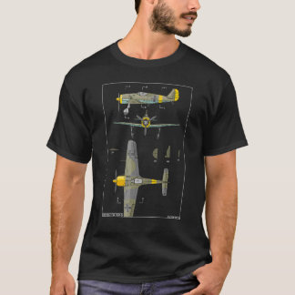 Focke Wulf FW 190 Duits WW2-vliegtuigdiagram T-shirt