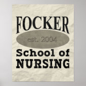 Focker School of Nursing Funny Poster (Voorkant)
