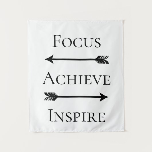 Focus Achieve Inspire Black Arrows Inspirerend Wandkleed (Voorkant)