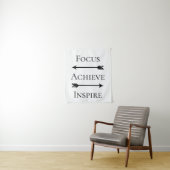 Focus Achieve Inspire Black Arrows Inspirerend Wandkleed (In situ)