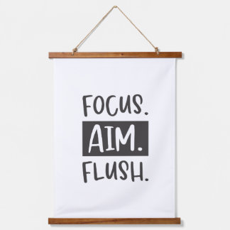 Focus AIM Flush Novelty Badkamer Banner Sign Hangend Wandkleed