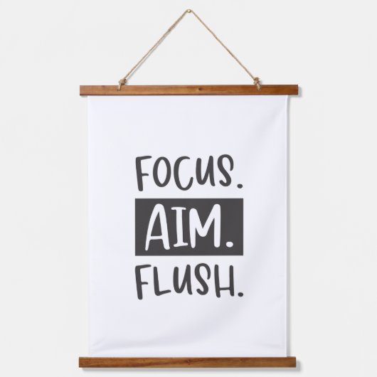 Focus AIM Flush Novelty Badkamer Banner Sign Hangend Wandkleed (Voorkant)