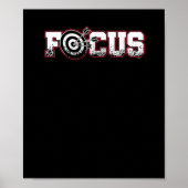 Focus Archery Archer Bullseye Bow en Arrow Poster (Voorkant)