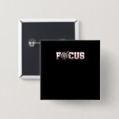 Focus Archery Archer Bullseye Bow en Arrow Vierkante Button 5,1 Cm (Voorkant /achterkant)