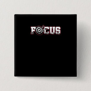 Focus Archery Archer Bullseye Bow en Arrow Vierkante Button 5,1 Cm