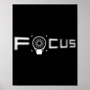 Focus Basketball wazig typografie Tanktop Poster