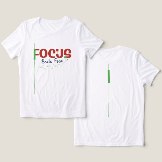 Focus Beats Fear – Trading Discipline Motivation Tri-Blend Shirt (Ontwerp Voorkant & Achterkant)